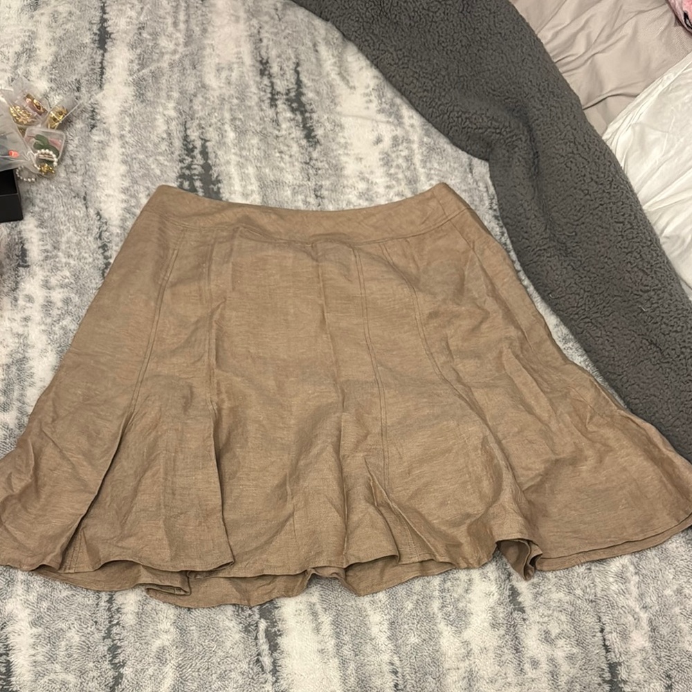 Coldwater Creek Tan A-Line Mini Skirt Casual - Picture 5 of 5